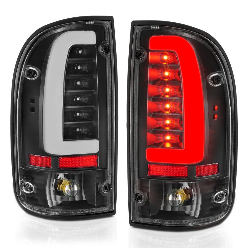 ANZO 95-00 Toyota Tacoma LED Taillights Black Housing Clear Lens - 311353