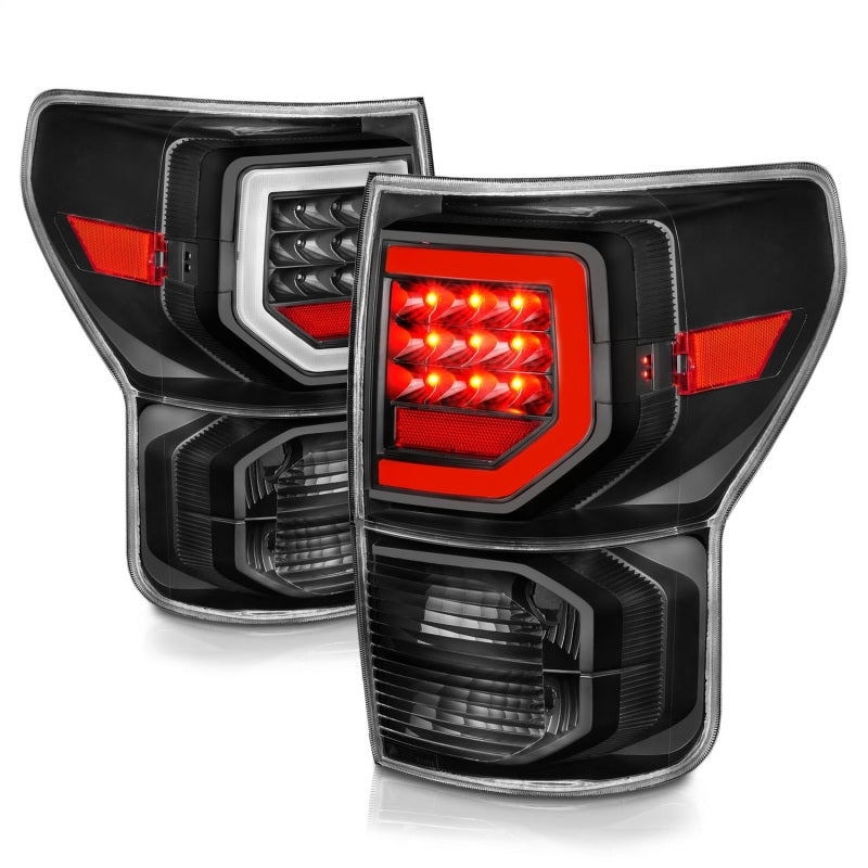 Anzo 07-11 Toyota Tundra Full LED Tailights Black Housing Clear - 311386