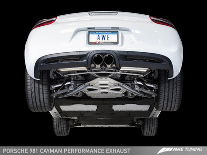 AWE Tuning Porsche 981 Performance Exhaust System - w/Diamond Black - 3010-33024