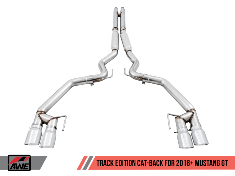 AWE Tuning 2018+ Ford Mustang GT (S550) Cat-back Exhaust - - 3020-42064-C-Dub Tech