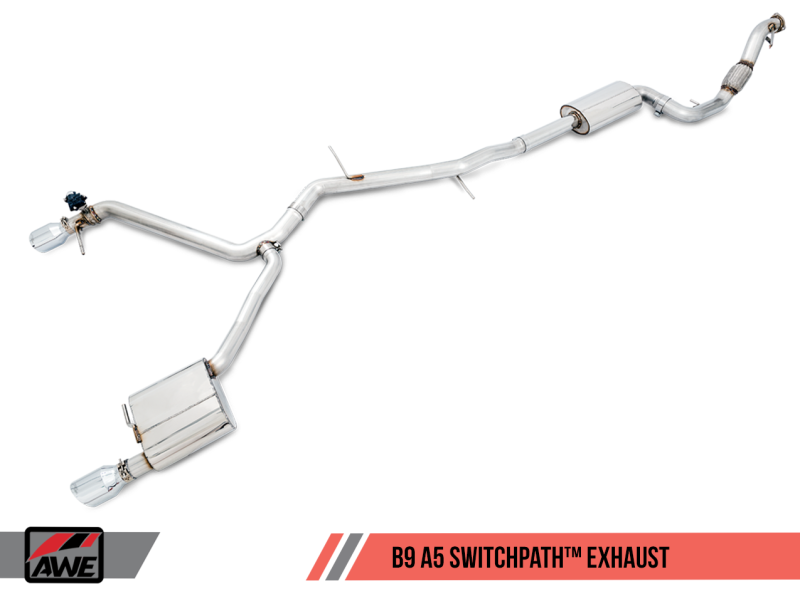 AWE Tuning Audi B9 A5 SwitchPath Exhaust Dual Outlet - - 3025-32026-C-Dub Tech