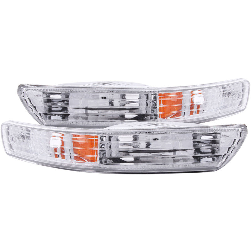 ANZO 1998-2001 Acura Integra Euro Parking Lights Chrome w/ Amber - 511021-C-Dub Tech