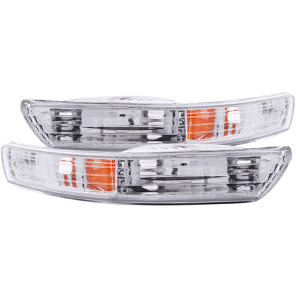 ANZO 1998-2001 Acura Integra Euro Parking Lights Chrome w/ Amber - 511021-C-Dub Tech