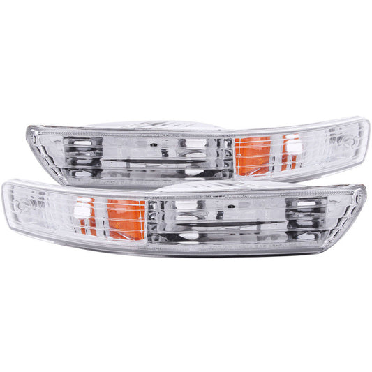 ANZO 1998-2001 Acura Integra Euro Parking Lights Chrome w/ Amber - 511021