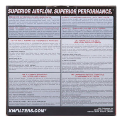 K&N Universal Custom Air Filter - Round 1.625in Flange / - 56-9097