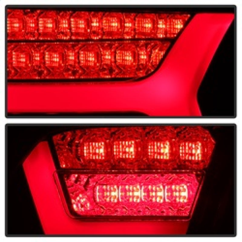 Spyder 09-12 Audi A6 LED Tail Lights - Red Clear - 5085191