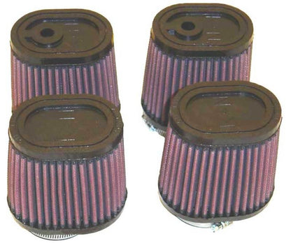 K&N Universal Rubber Oval Tprd Filter 2.125in Flg ID/3.5in TOSL/2.5in - RU-2989