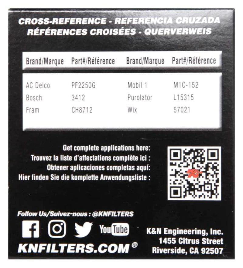 K&N Oil Filter OIL FILTER AUTOMOTIVE - HP-7002