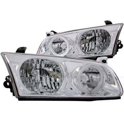 ANZO 2000-2001 Toyota Camry Crystal Headlights w/ Halo Chrome - 121124-C-Dub Tech