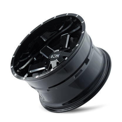 ION 141 17X9 -12 5x114.3/5x127 GLOSS BLACK MILLED