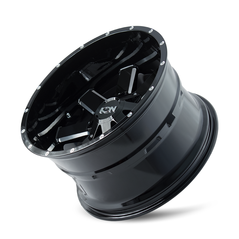 ION 141 18X9 0 8x180 GLOSS BLACK MILLED