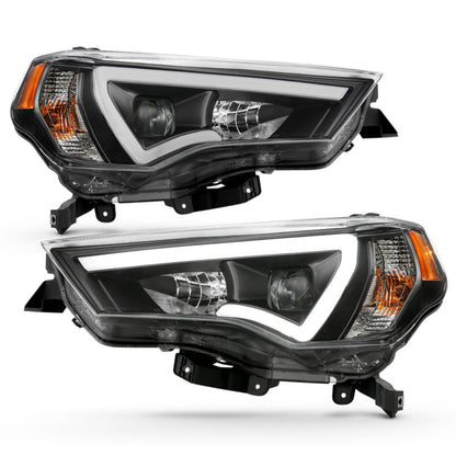 ANZO 14-18 Toyota 4 Runner Plank Style Projector Headlights Black - 111416-C-Dub Tech