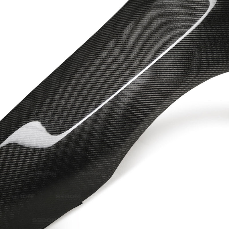 Seibon 08-12 Mitsubishi Evo X 10mm Wider Carbon Fiber Fenders - FF0809MITEVOX