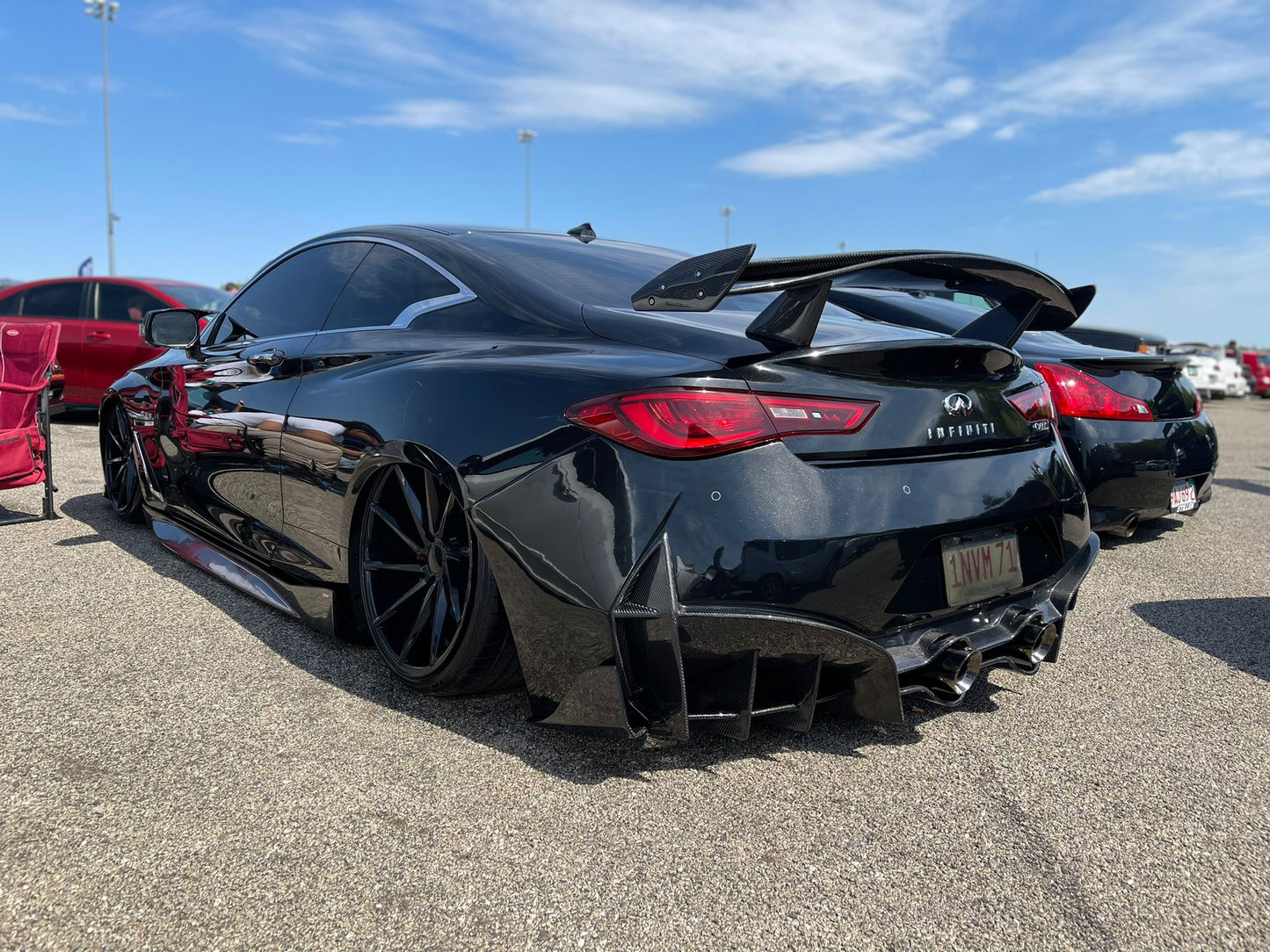 CMST Tuning Carbon Fiber Rear Bumper & Diffuser for Infiniti Q60 to Project Black S concept 2017-2022