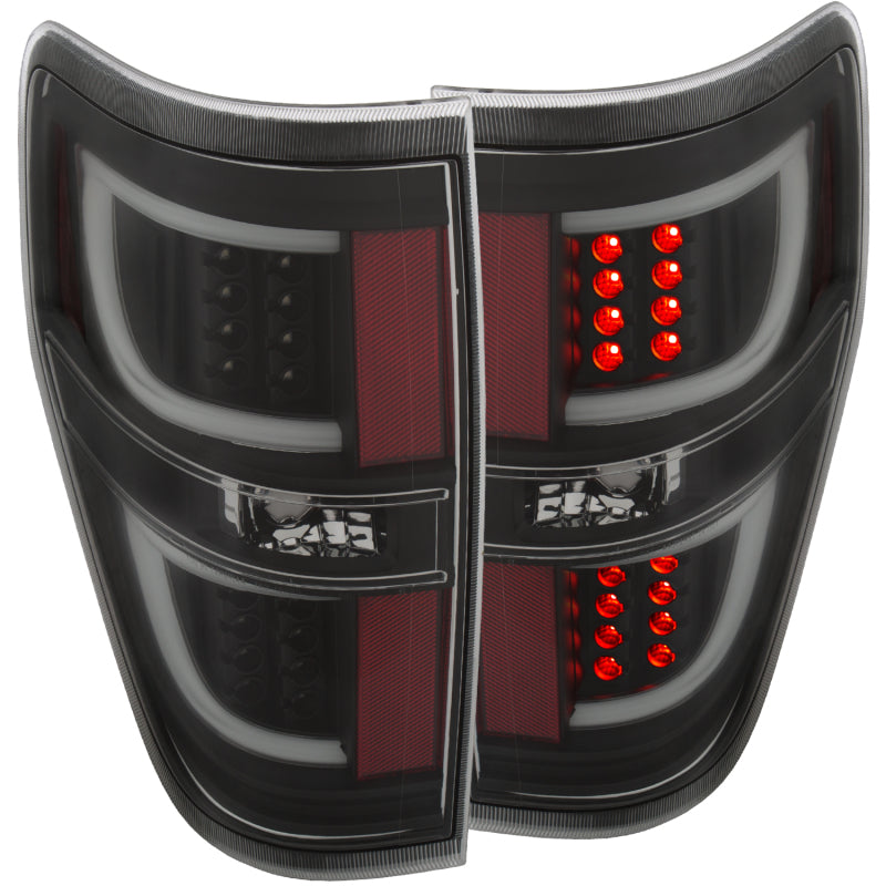 ANZO 2009-2013 Ford F-150 LED Taillights Black - 311257-C-Dub Tech