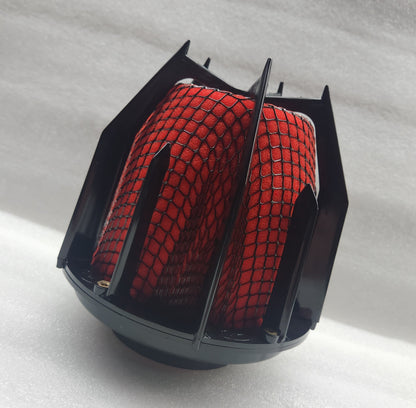 NEW  STEALTH DRAGON FILTER - 3 INCH BLACK with  Red  mesh