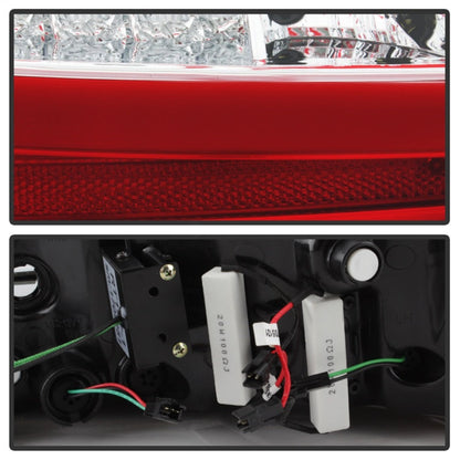 Spyder 09-12 Audi A6 LED Tail Lights - Red Clear - 5085191
