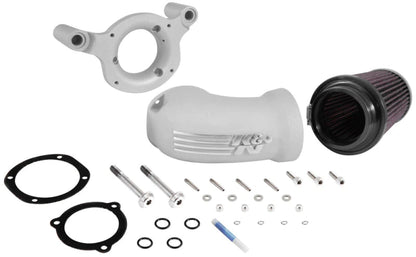 K&N 01-17 Harley Davidson Softail/Dyna FI Silver Aircharger Performance Intake - 63-1137S