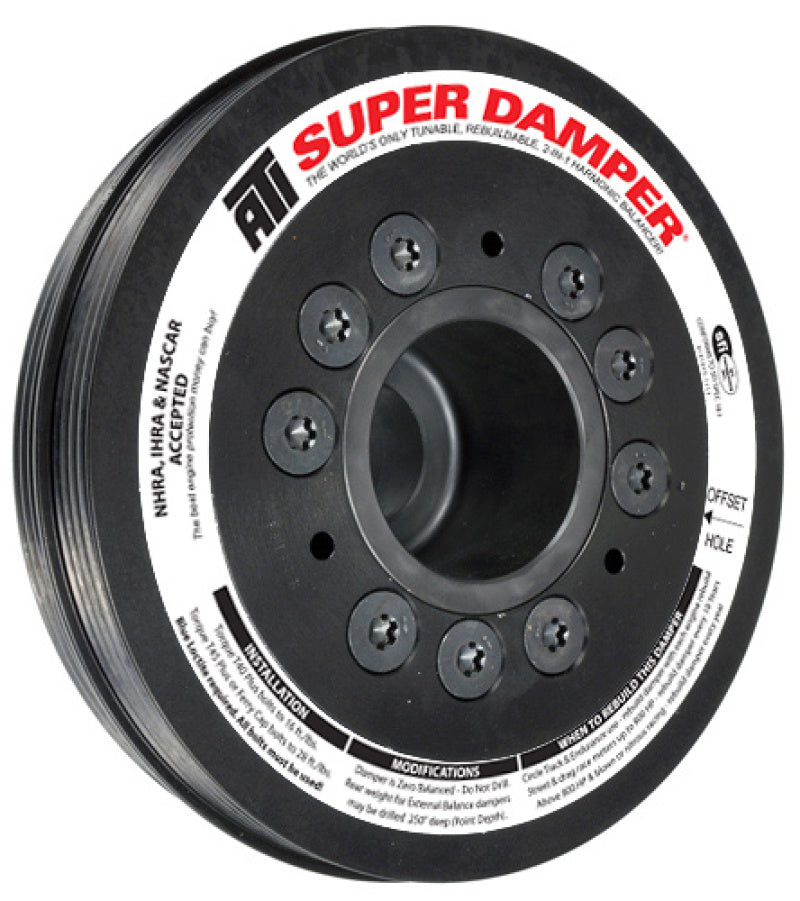 ATI Damper - 6.78in - Alum - (2) 4 Grv - ATI918251-C-Dub Tech