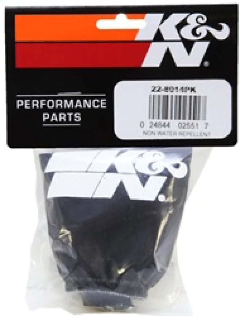 K&N Precharger Round Straight Air Filter Wrap Black - 5in - 22-8014PK