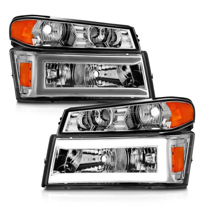 ANZO 04-12 GM Colorado/Canyon/I-Series Crystal Headlights - w/ Light Bar - 111559-C-Dub Tech