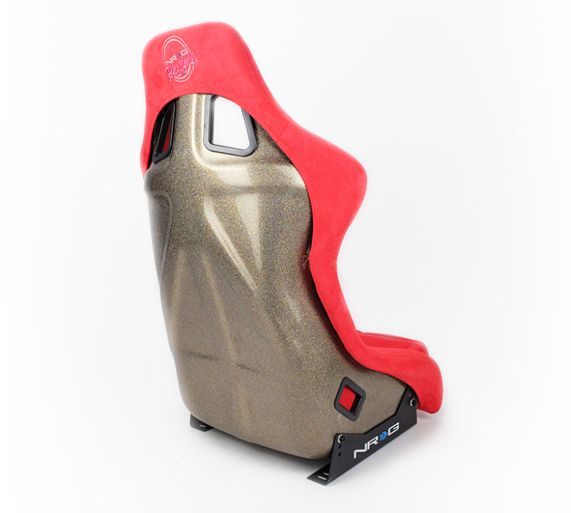 NRG FRP Bucket Seat ULTRA Edition - Large (Red Alcantara/Gold - FRP-302RD-ULTRA