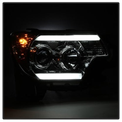 Spyder Toyota Tacoma 12-16 Projector Headlights Light Bar DRL Smoke - 5081728