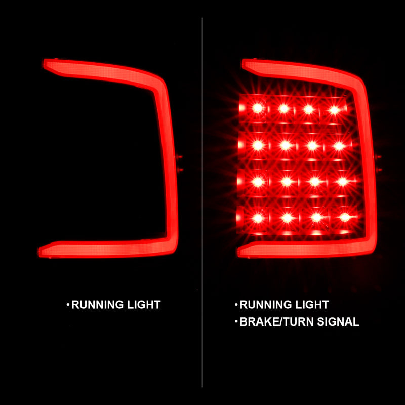 ANZO 2009-2018 Dodge Ram 1500 LED Taillight Plank Style Black - 311318-C-Dub Tech