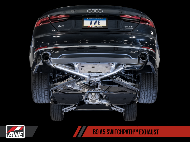 AWE Tuning Audi B9 A5 SwitchPath Exhaust Dual Outlet - - 3025-33026-C-Dub Tech