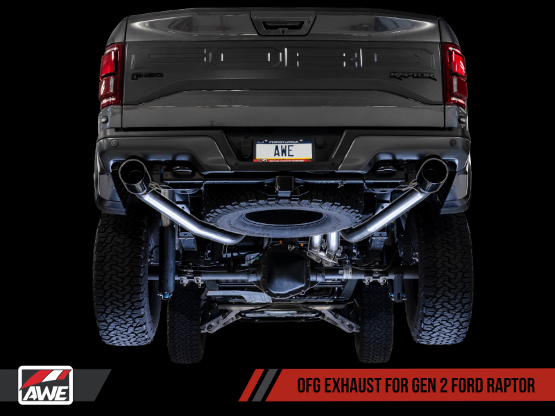 AWE Tuning 2017+ Ford Raptor Tailpipe Conversion Kit w/ Diamond - 3020-33050-C-Dub Tech