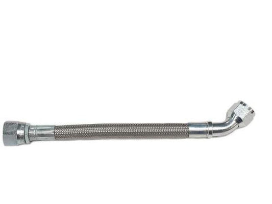 ATP 12in L -10 AN Steel Braided Hose Straight/45 Degree - ATP-OIL-068-C-Dub Tech