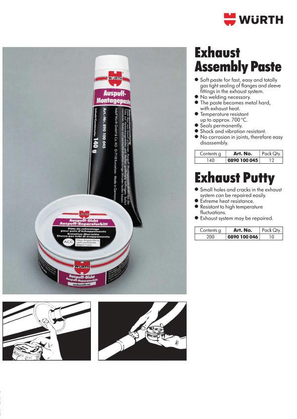 Case of WURTH Exhaust Assembly Paste - 140g x 12