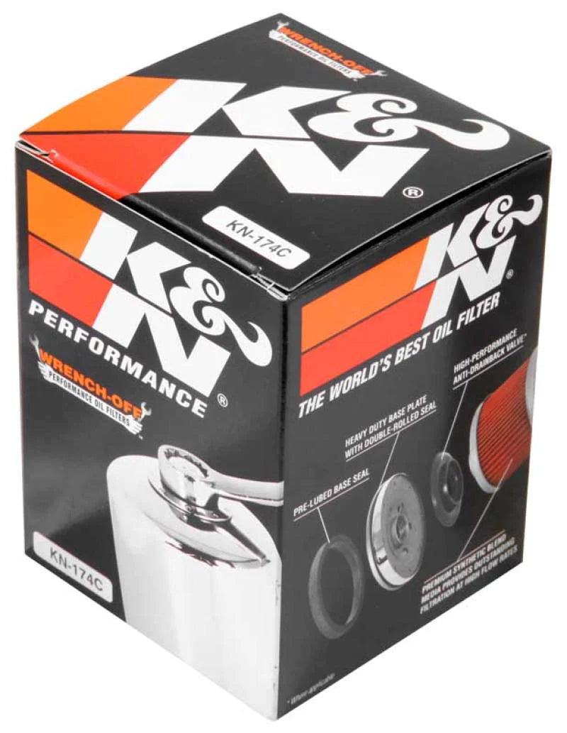 K&N Oil Filter 02-10 Harley Davidson VRSC 3in OD x - KN-174C