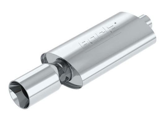 Borla Boomer Muffler Thumper Oval 2-1/4in In 4in Side Rount - 40057