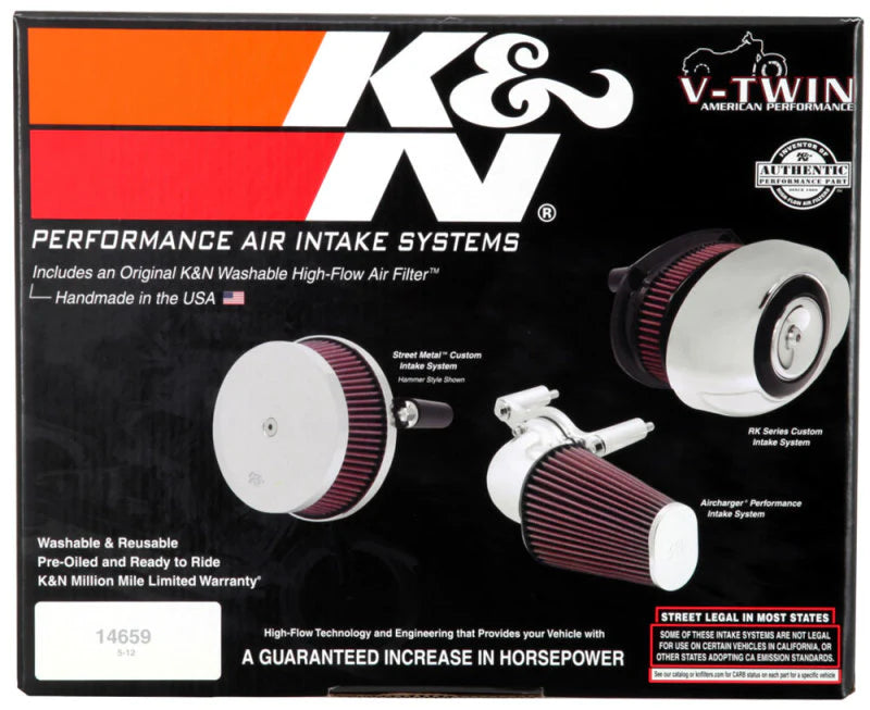 K&N 08-10 Harley Davidson Touring Models Performance Intake Kit - 57-1122