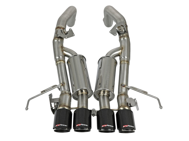 aFe MACH Force-Xp Axle-Back Exhaust System w/ Carbon Fiber Tips - 49-34056-1C