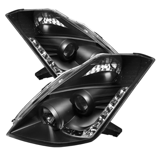 Spyder Nissan 350Z 06-08 Projector Headlights Xenon/HID Model- DRL Blk - 5042316