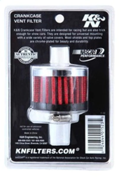 K&N Clamp On Rubber Base Crankcase Vent Filter 0.375in Flange - 62-1320