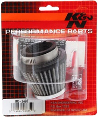 K&N Universal Chrome Filter - Round Tapered - 3in Base - RC-2490