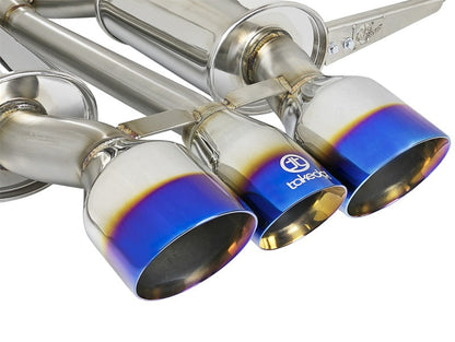 aFe Takeda 3in 304 SS Cat-Back Exhaust w/ Blue Flame - 49-36616-L-C-Dub Tech