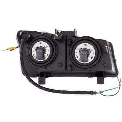 ANZO 2003-2006 Chevrolet Silverado 1500 Projector Headlights w/ U-Bar Black - 111312-C-Dub Tech