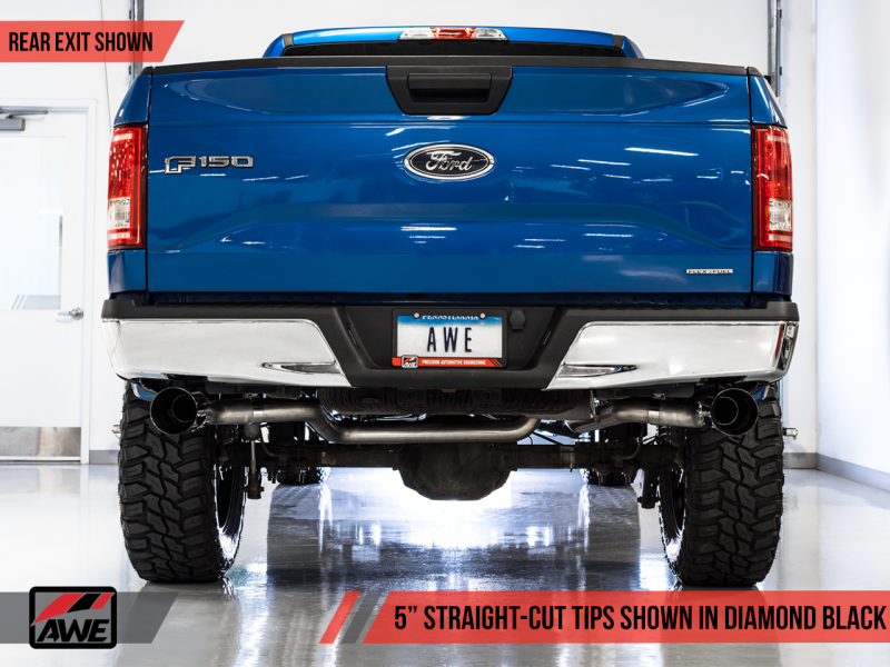 AWE Tuning 2015+ Ford F-150 0FG Dual Exit Performance Exhaust - 3015-33120-C-Dub Tech