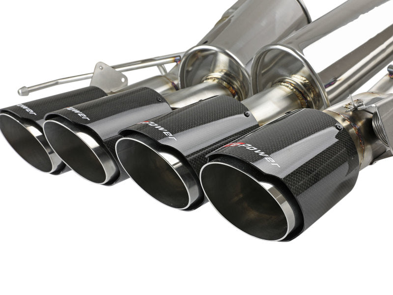 aFe MACH Force-Xp Axle-Back Exhaust System w/ Carbon Fiber Tips - 49-34056-1C