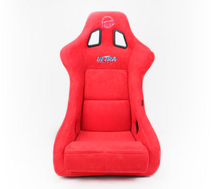 NRG FRP Bucket Seat ULTRA Edition - Large (Red Alcantara/Gold - FRP-302RD-ULTRA