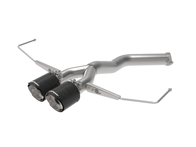 aFe Takeda 3in-2.5in 304 SS Axle-Back Exhaust w/ Carbon Tip - 49-37012-C