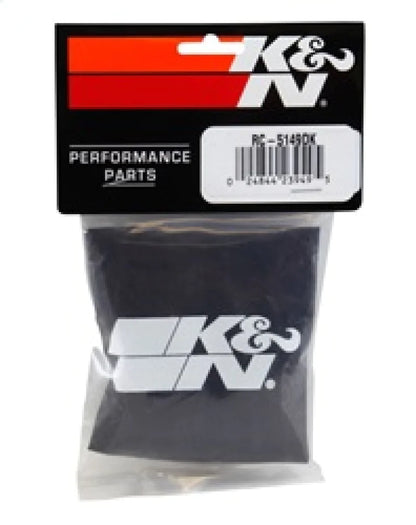 K&N Drycharger Air Filter Wrap Black 5.375in Diameter / 6.5in - RC-5149DK