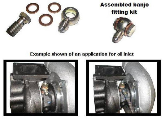 ATP -4 AN Banjo Style Low Profile Oil Feed Kit - ATP-FTG-180-C-Dub Tech