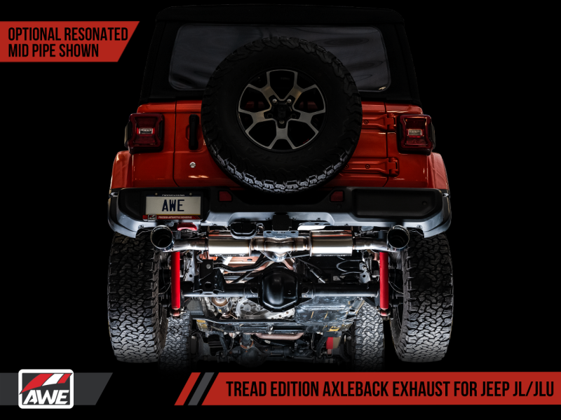 AWE Tuning 2018+ Jeep Wrangler JL/JLU Tread Edition Axle-Back Dual - 3015-33001-C-Dub Tech