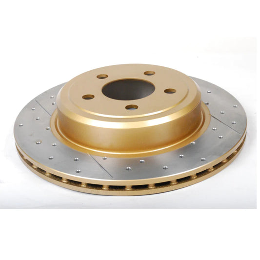 DBA 05-09 Chrysler 300 C Rear Gold Cross Drilled & - 2439X