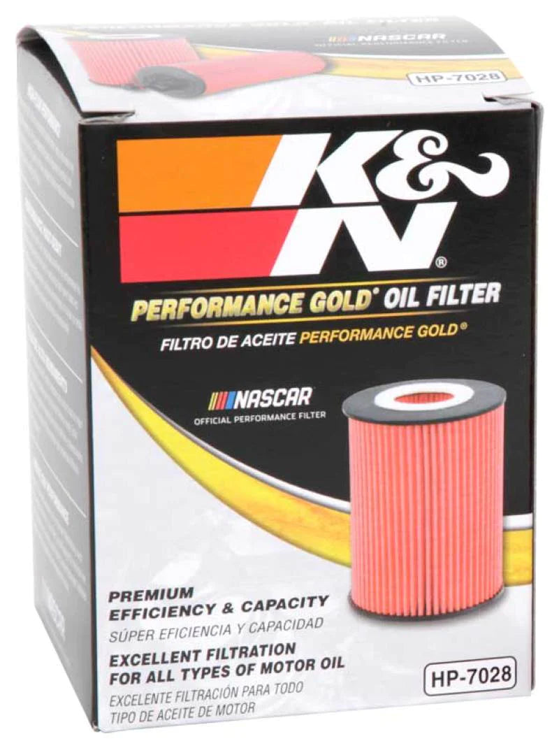 K&N Performance Oil Filter for 2010+ Mercedes Benz GLE350D 3.0L - HP-7028